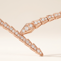 Serpenti Rose Pave Wrap Necklace