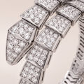 Serpenti White Pavé Diamonds Double Wrap Bracelet