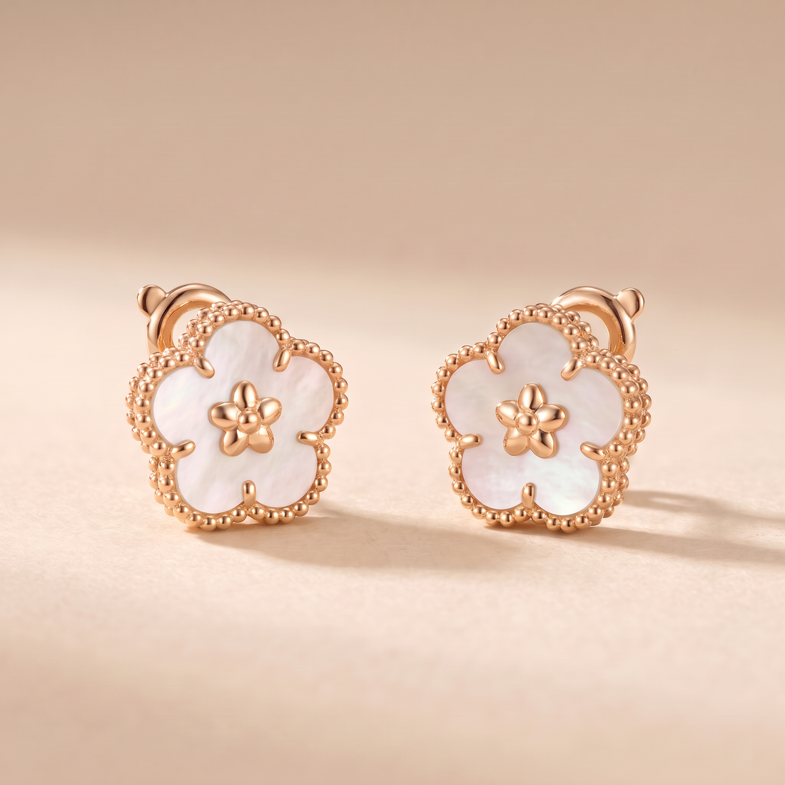 Spring Lucky Alhambra Blossom Motif Earrings
