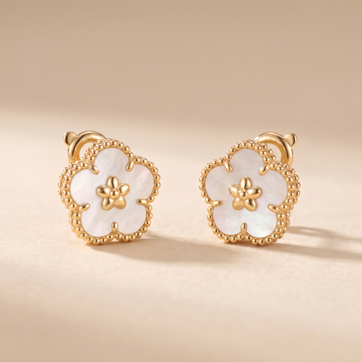 Spring Lucky Alhambra Blossom Motif Earrings