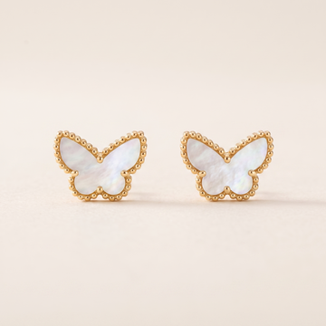 Sweet Alhambra Pearl Butterfly Earrings
