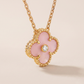 Sweet Alhambra Pink 1 Diamond Clover Necklace