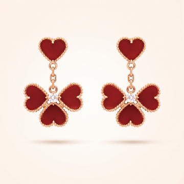 Sweet Carnelian Hearts earrings