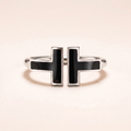 T Black Onyx Wire Ring