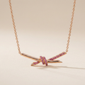 T Knot Pavé Pendant Necklace