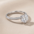 T Pavé Setting Engagement Ring