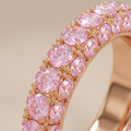 T Pink Crystal Eternity Pavé Band Ring