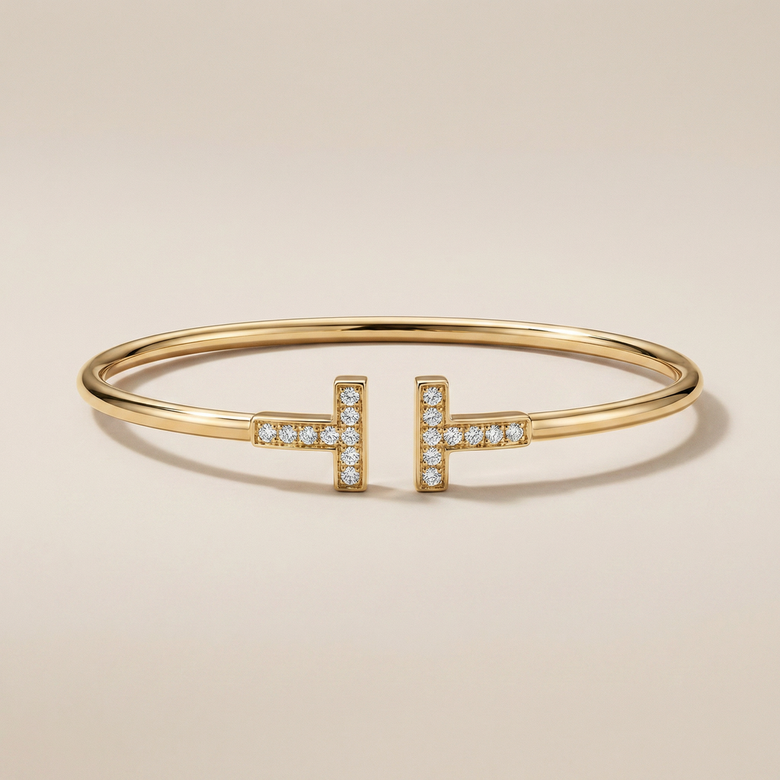 T Wire Pavé Small Bracelet