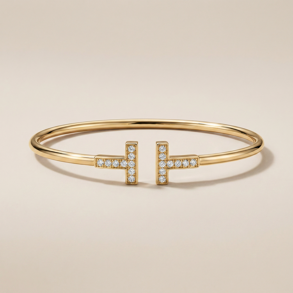 T Wire Pavé Small Bracelet