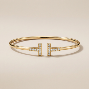 T Wire Pavé Small Bracelet
