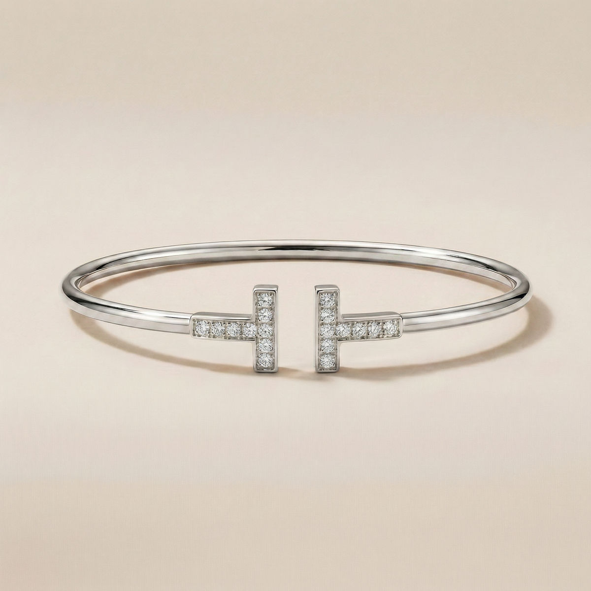 T Wire Pavé Small Bracelet