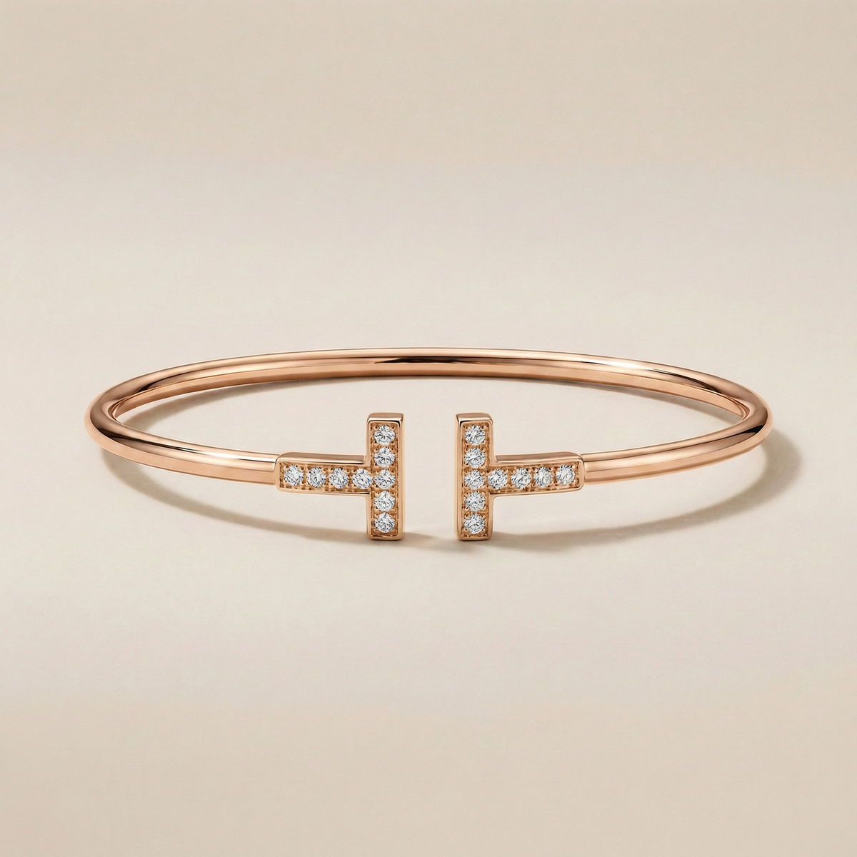 T Wire Pavé Small Bracelet