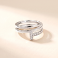 T Wrap Pavé Diamonds Ring