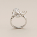 Two Butterfly Pavé Diamonds Ring