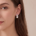 Victoria Pearl And Diamond Stud Earrings