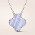 Vintage Alhambra 1 Blue Chalcedony Motif Necklace