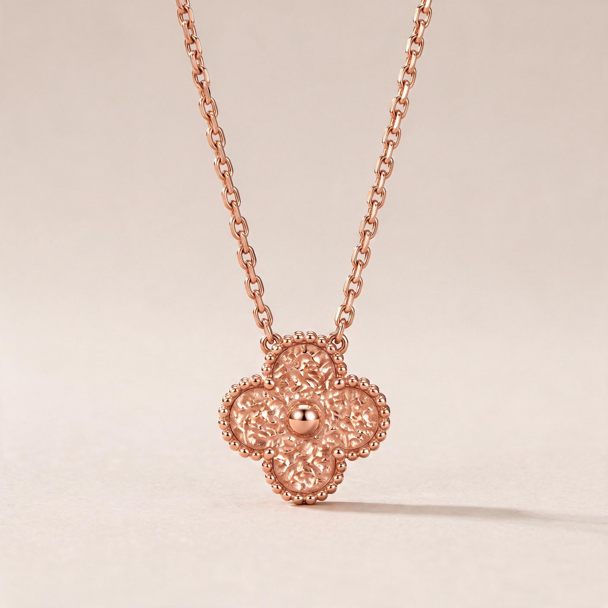 Vintage Alhambra 1  Guilloché  Motif Necklace