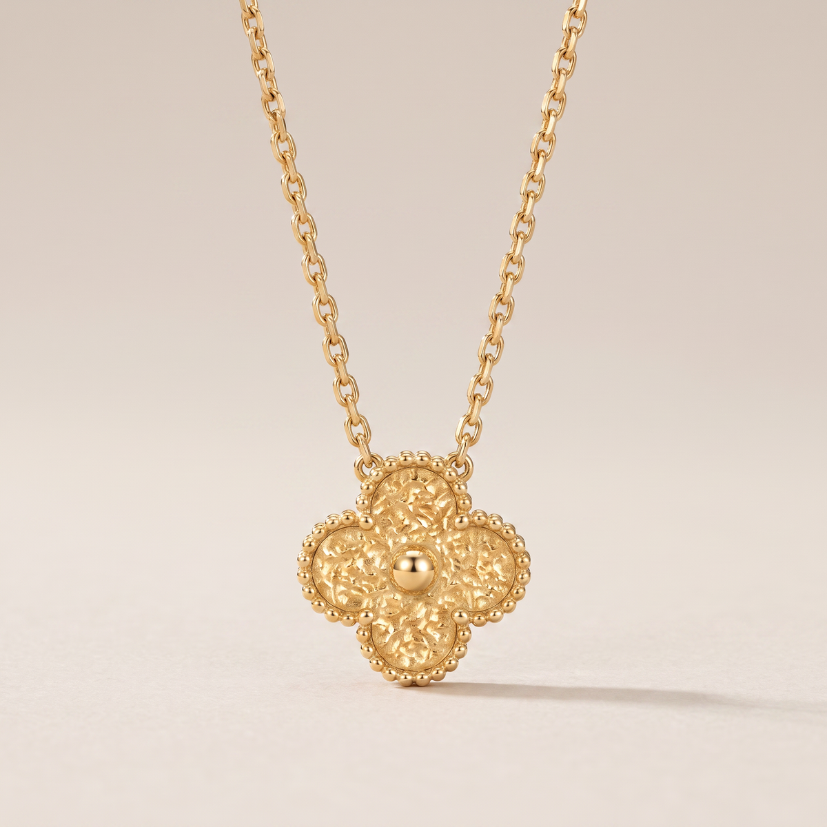 Vintage Alhambra 1  Guilloché  Motif Necklace