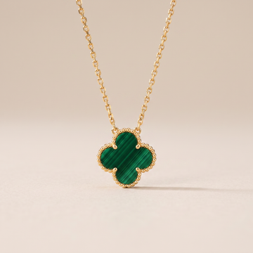 Vintage Alhambra 1 Malachite Motif Necklace