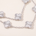 Vintage Alhambra 20 Motifs Style Fluted Clover Necklace