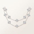 Vintage Alhambra 20 Motifs Style Fluted Clover Necklace
