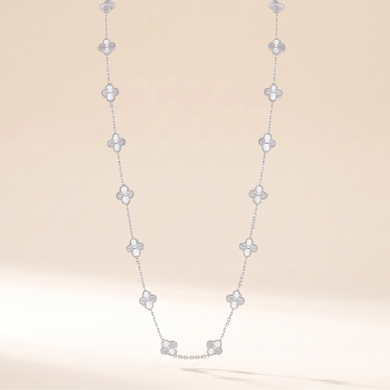 Vintage Alhambra 20 Motifs Style Fluted Clover Necklace