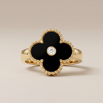 Vintage Alhambra Black Onyx Ring