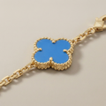Vintage Alhambra Five Motifs Agate Clover Bracelet