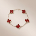 Vintage Alhambra Five Motifs Carnelian Bracelet