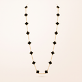 Vintage Alhambra Onyx Clover 20 Motifs Necklace