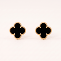 Vintage Alhambra Onyx Motif Earrings