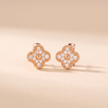 Vintage Alhambra Paved Diamond Earrings