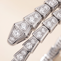 White Serpenti Pavé Diamonds Wrap Bracelet